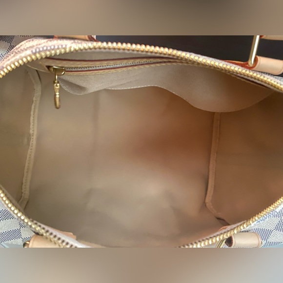 ❌SOLD❌Louis Vuitton Speedy 30 Bandouliere Damier Azur White Crossbody Bag *Mint - Picture 10 of 15